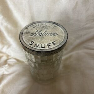 Snuff Glass Jar with Lid
